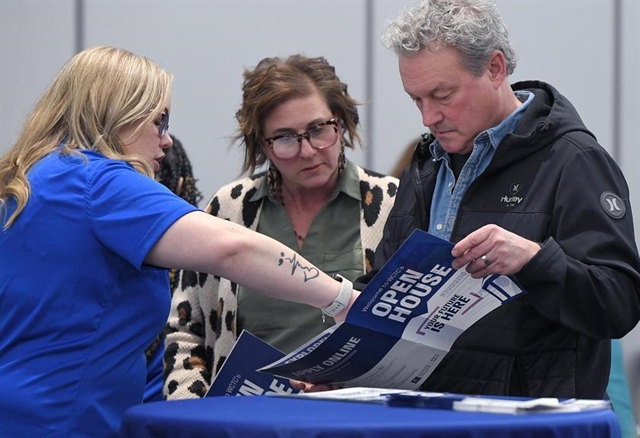 Visitors at Open house with WCTC staff