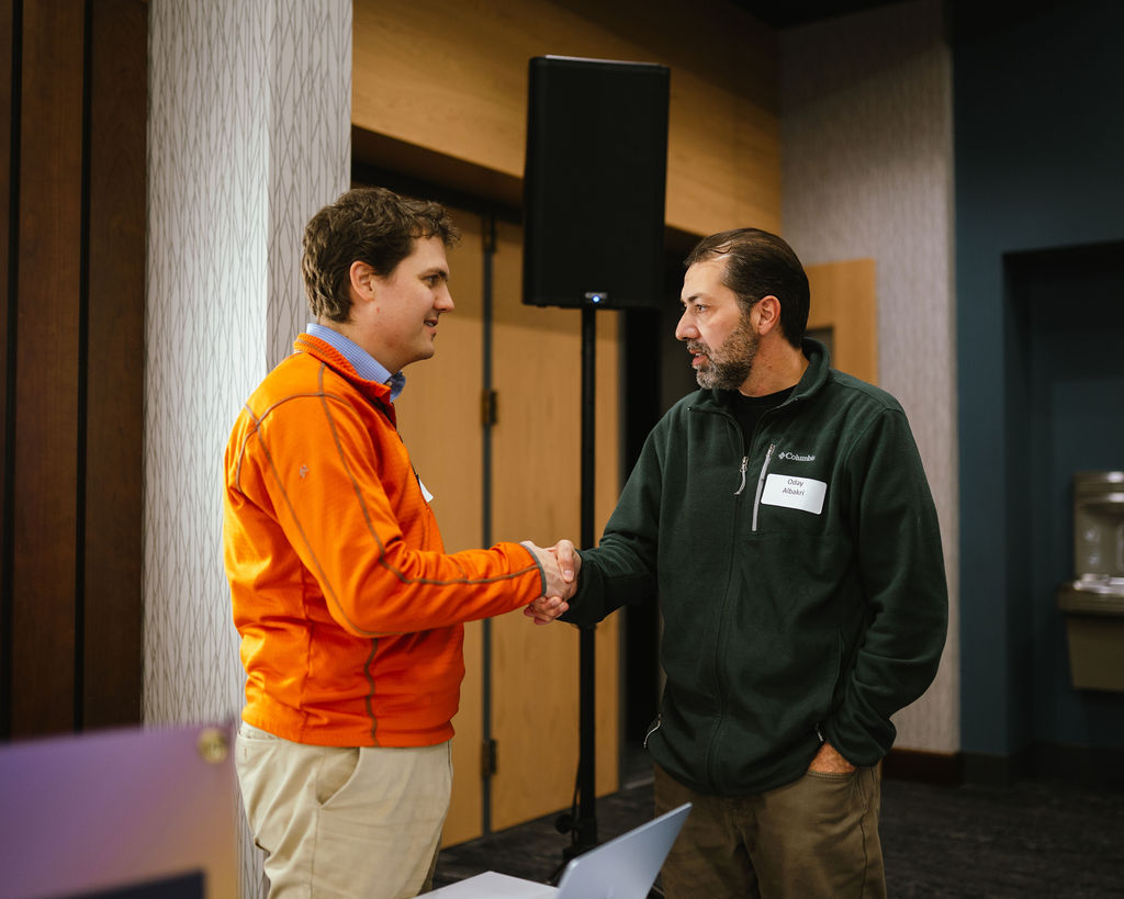 Two men shaking hands