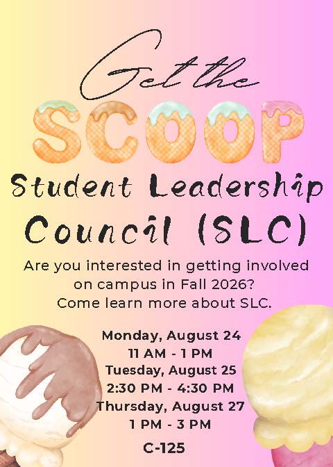 Get the scoop flyer with event dates for Monday, August 24 from 11 a.m. to 1 p.m., Tuesday, August 2