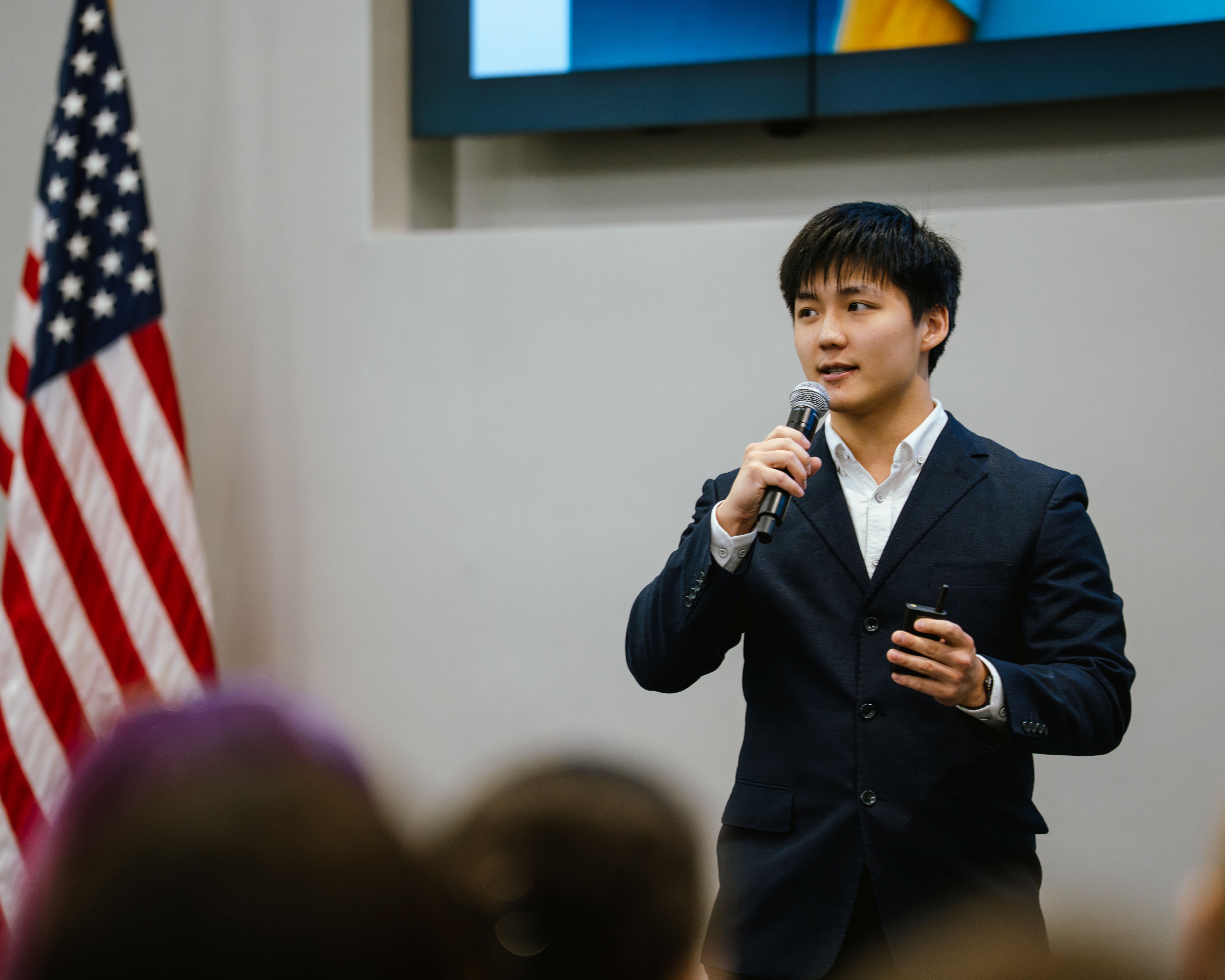 Man talking to group