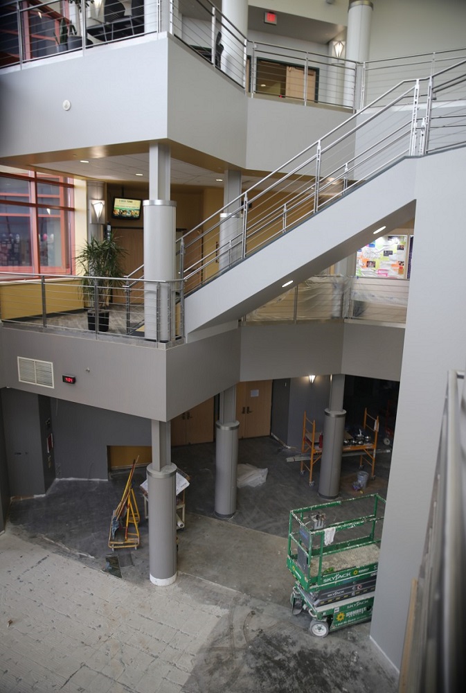 WCTC atrium under construction