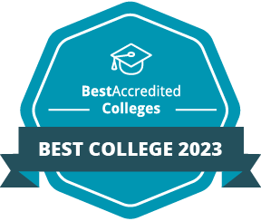 BestAccredited Colleges Best College 2023 Badge