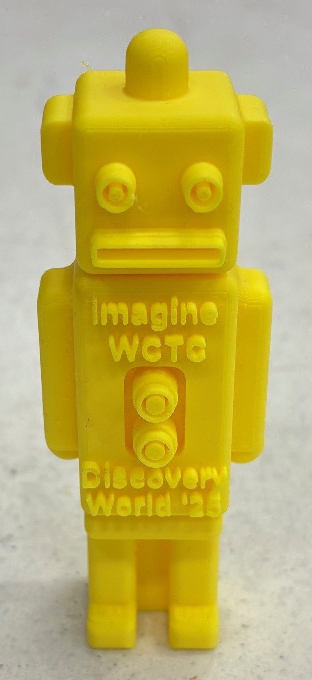 small yellow robot figure