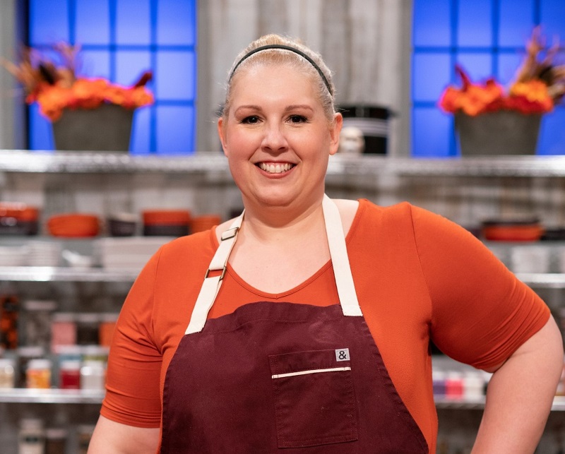 Jess Eddy in baking apron