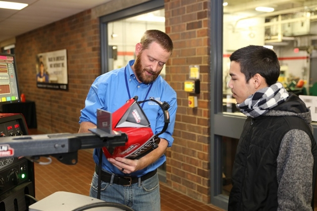 Welding demo at Open House event