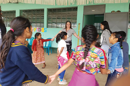 WCTC student with international children